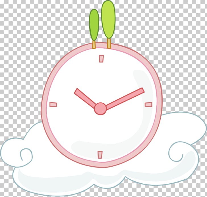 Cartoon Handshake Clock Illustration, Cute watch PNG clipart
