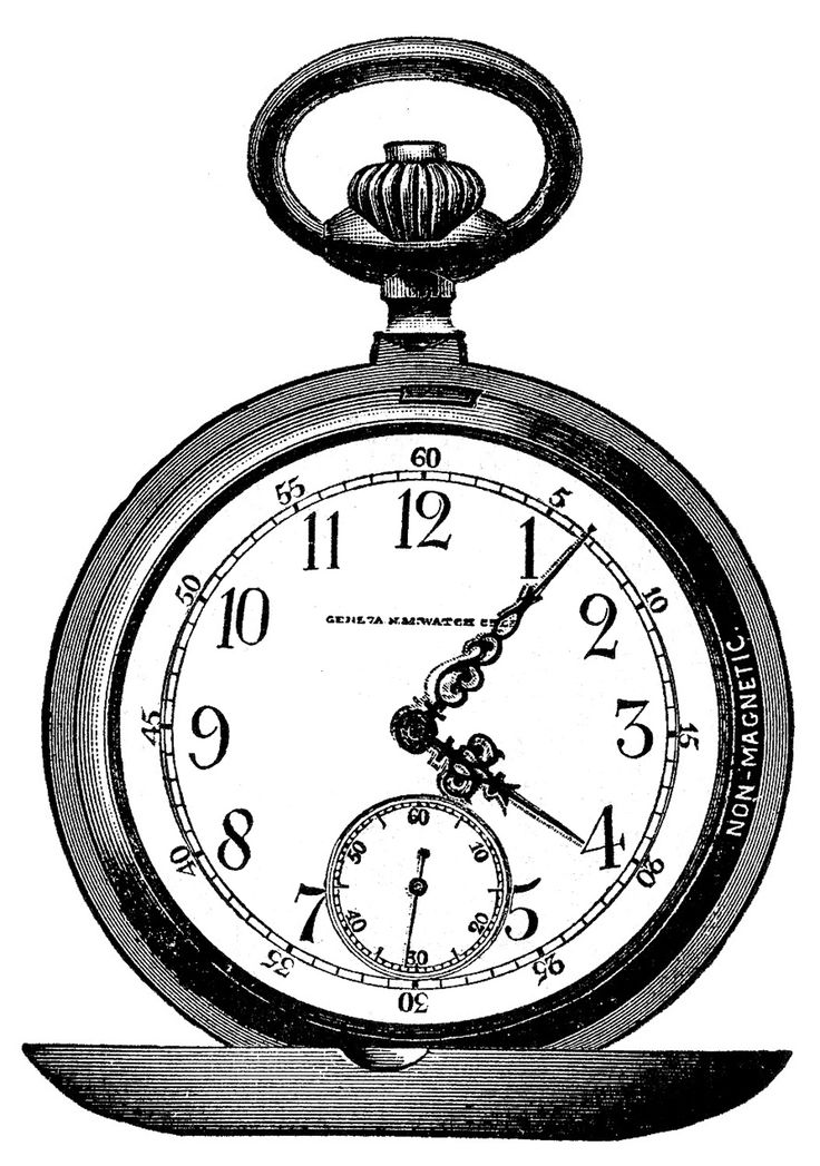 Watch Clipart Black And White