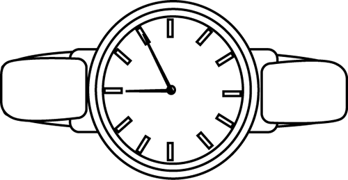 Wrist Watch Outline Clipart