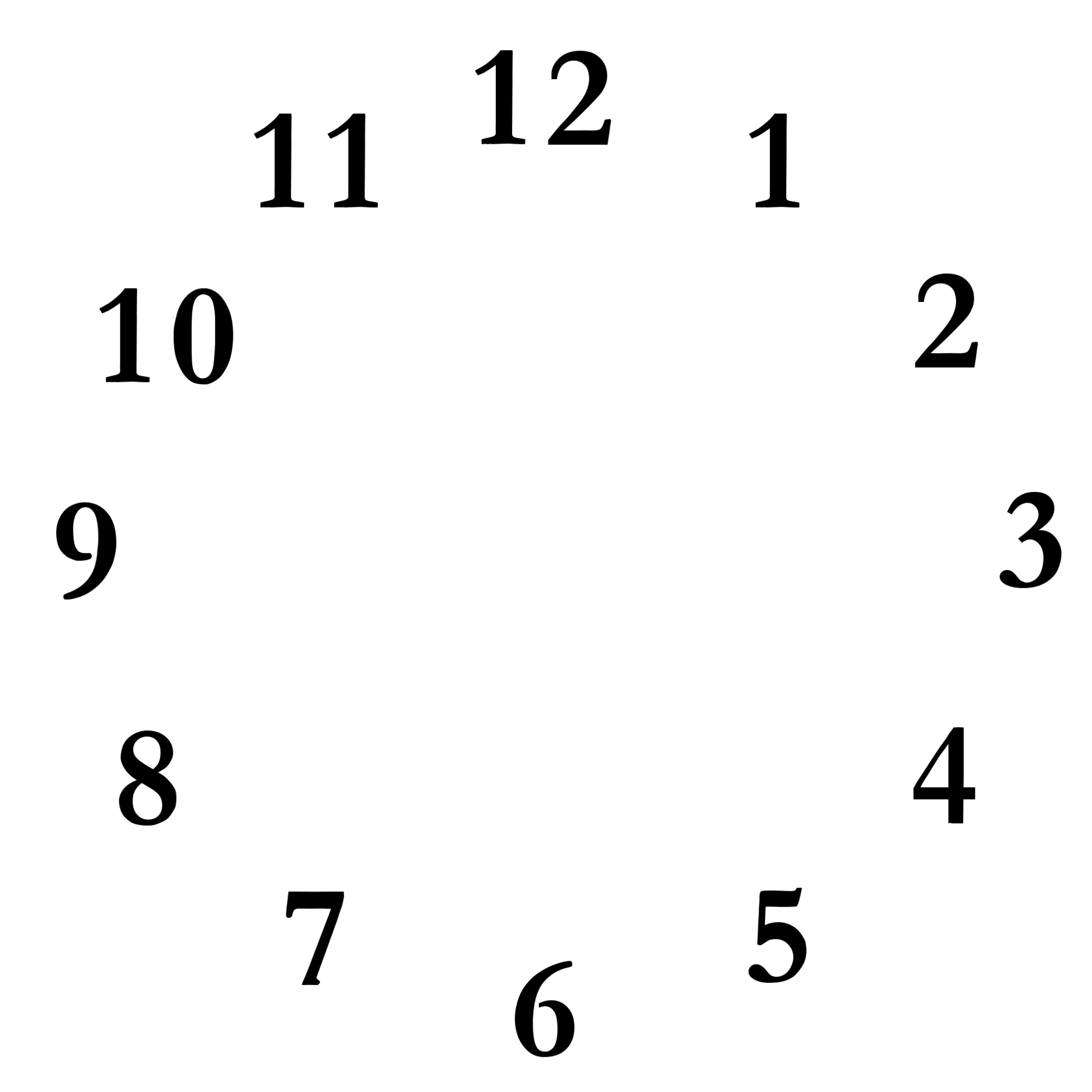 Free clock templates.