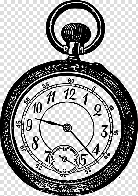 White Rabbit Pocket watch Clock , clock transparent