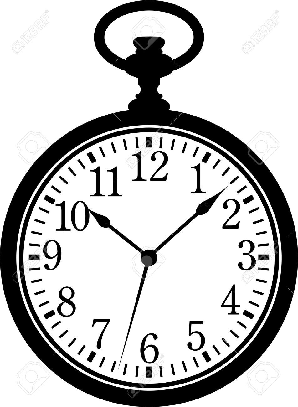 White rabbit clock template