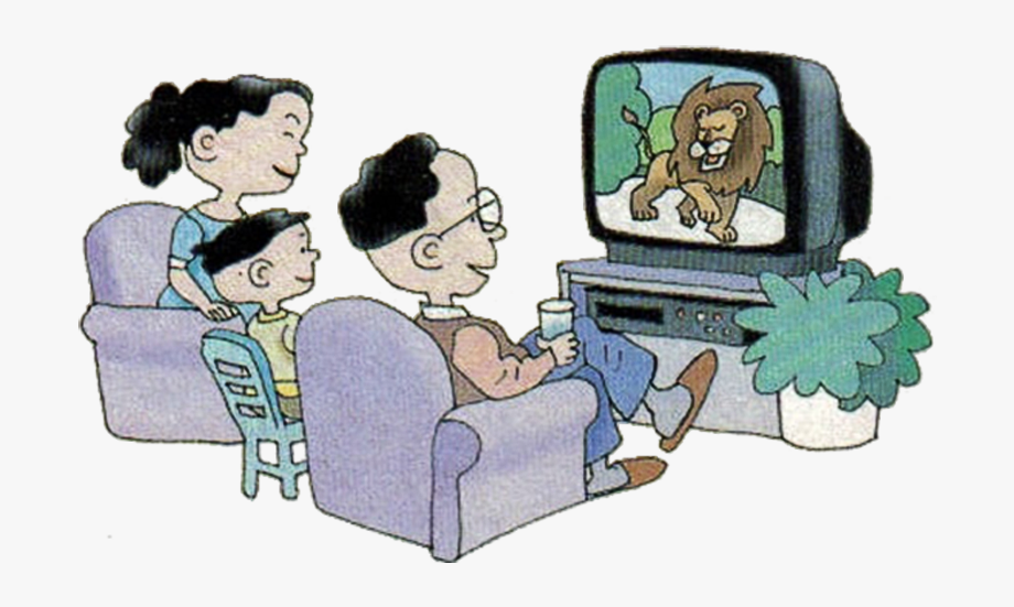 Clip Art Family Watching Tv Clipart