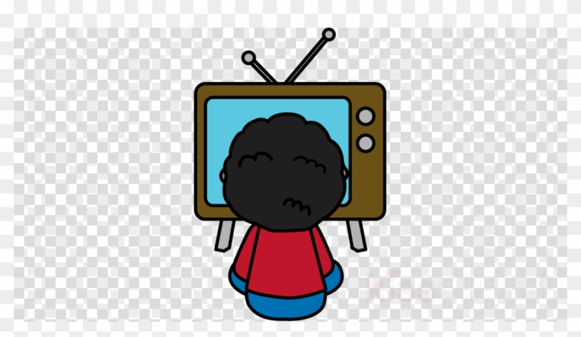 Watching clipart television.