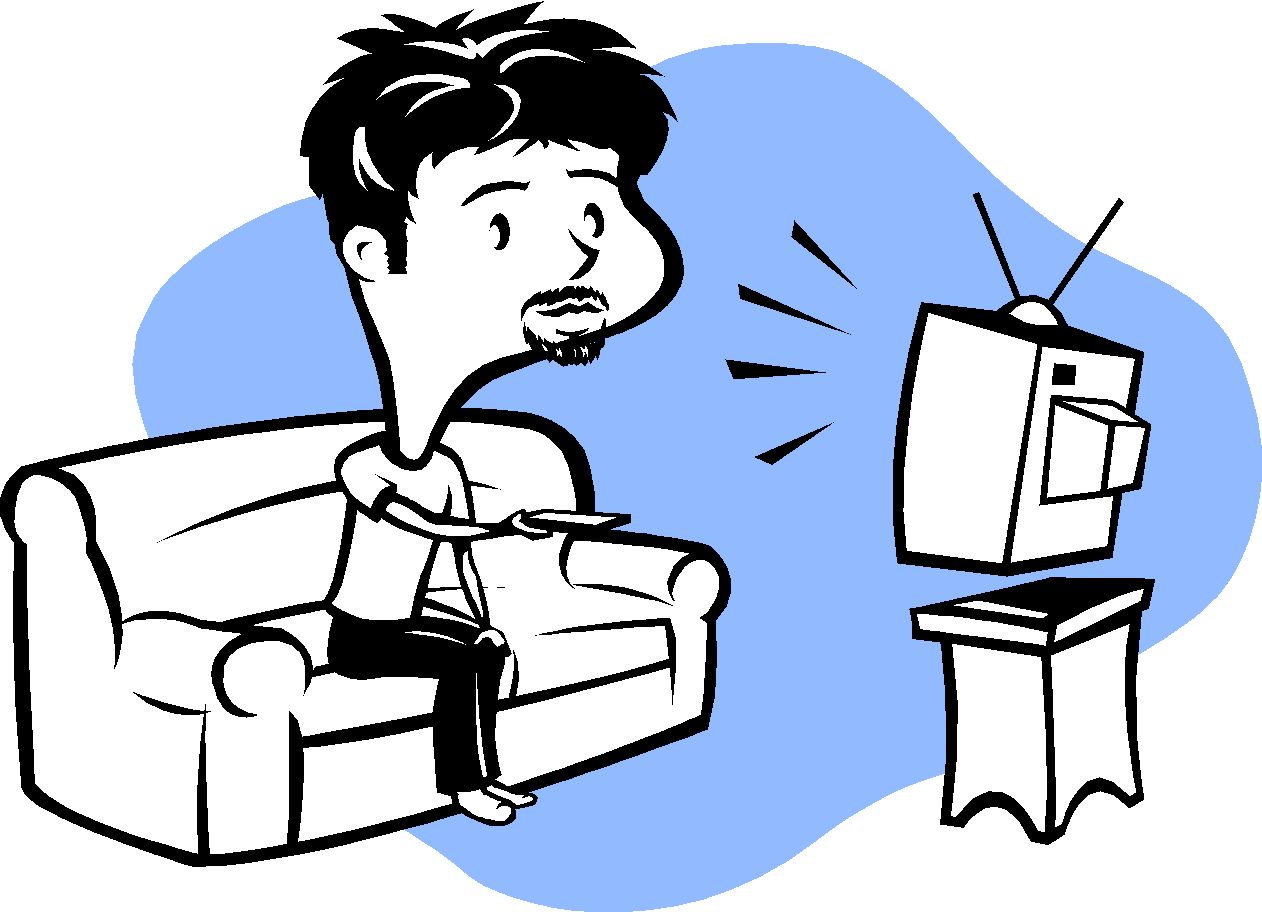 Person Watching TV Clip Art Free free image