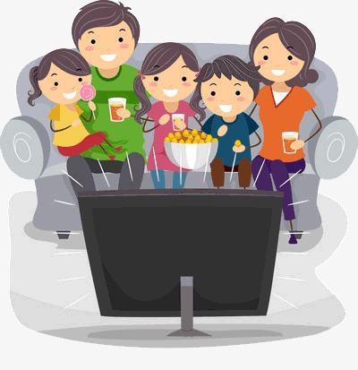 A Person Watching Tv, Person Clipart, Tv