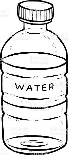 Clipart Water Bottle Black And White