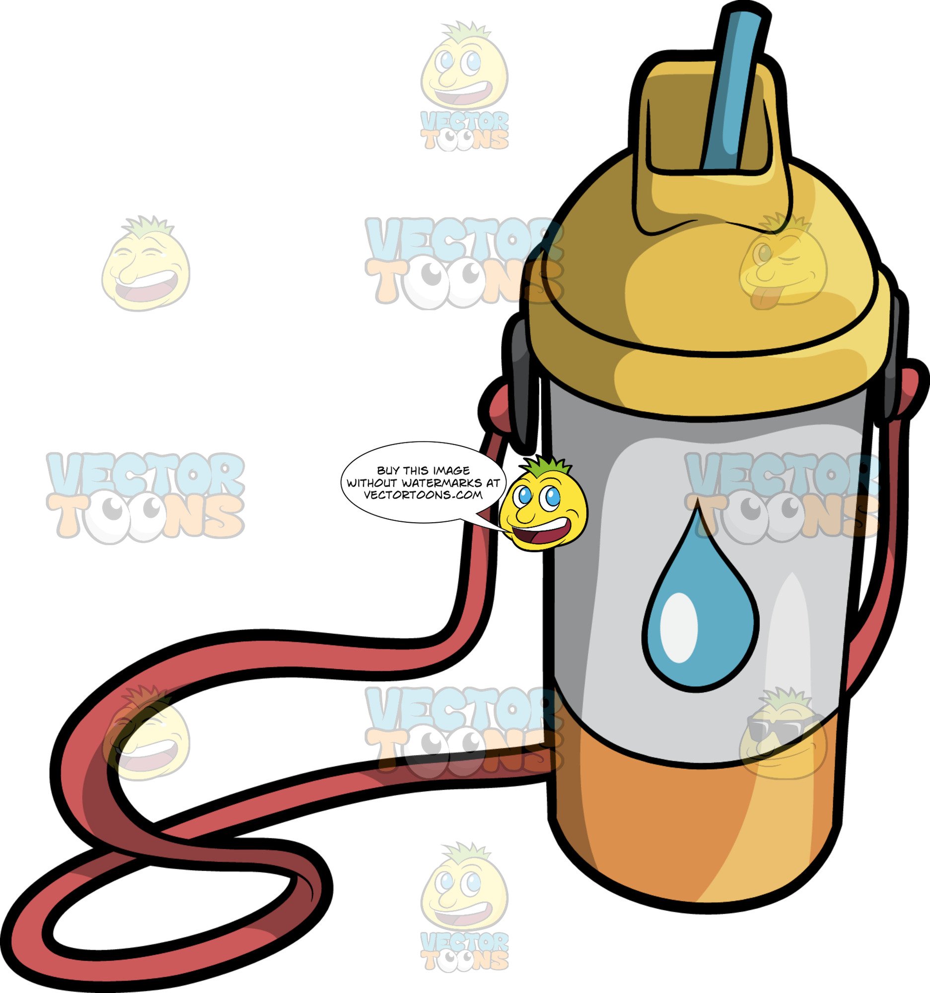 A Cute Reusable Water Bottle With Strap