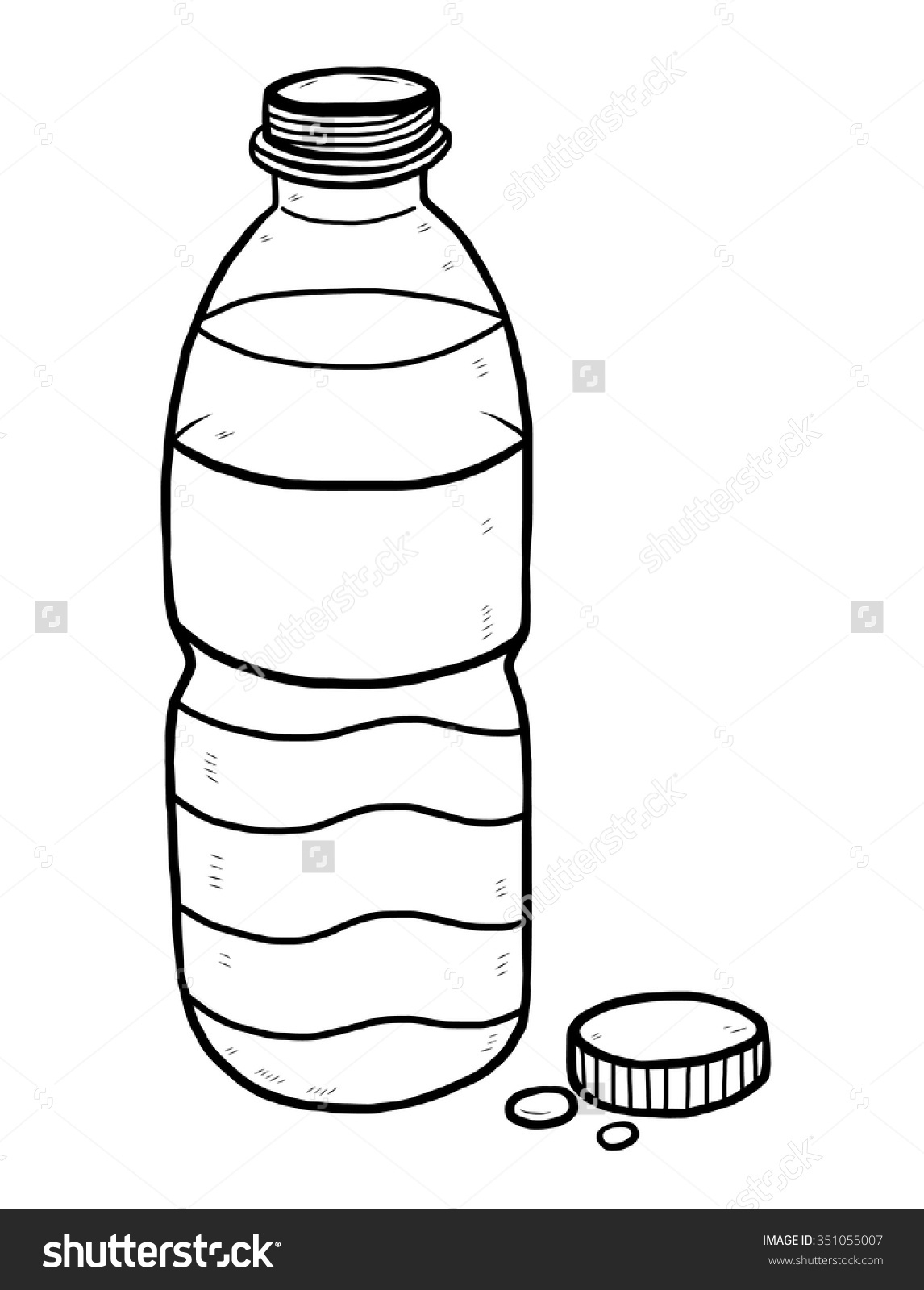 Water bottle drawing.