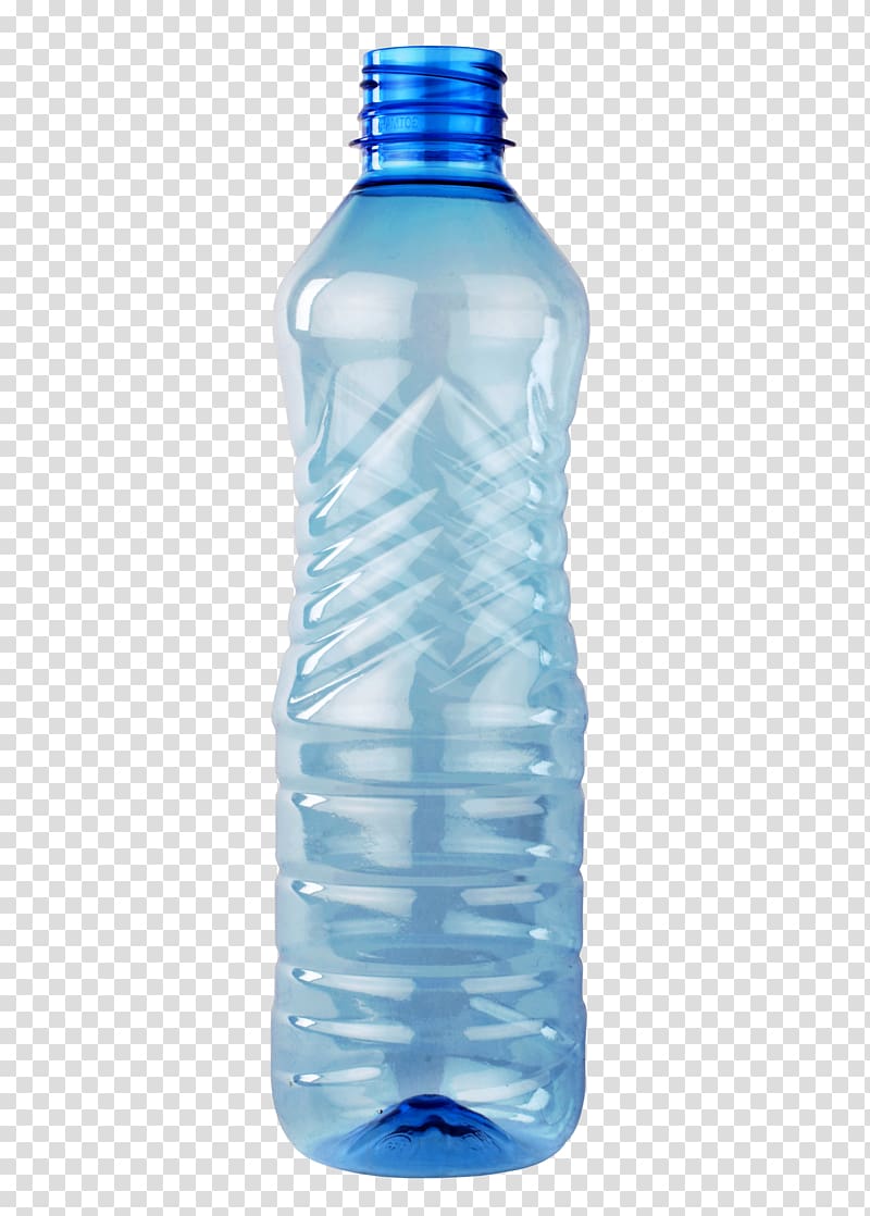 Empty clear blue plastic bottle, Plastic bottle Polyethylene