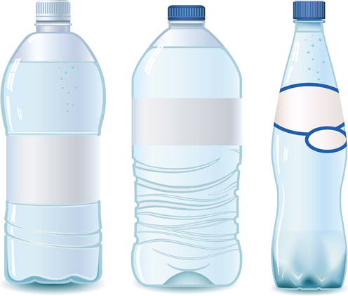 Vector water bottle.