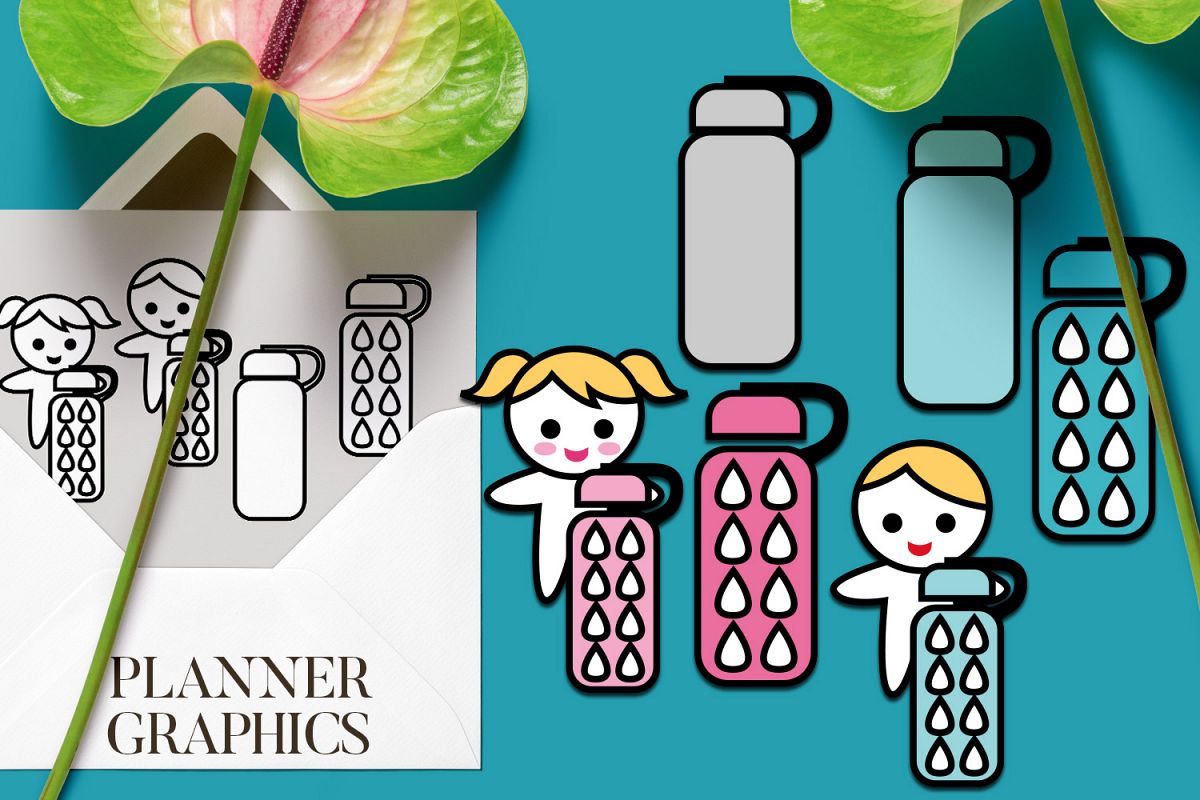 Hydrate, water bottle graphics,