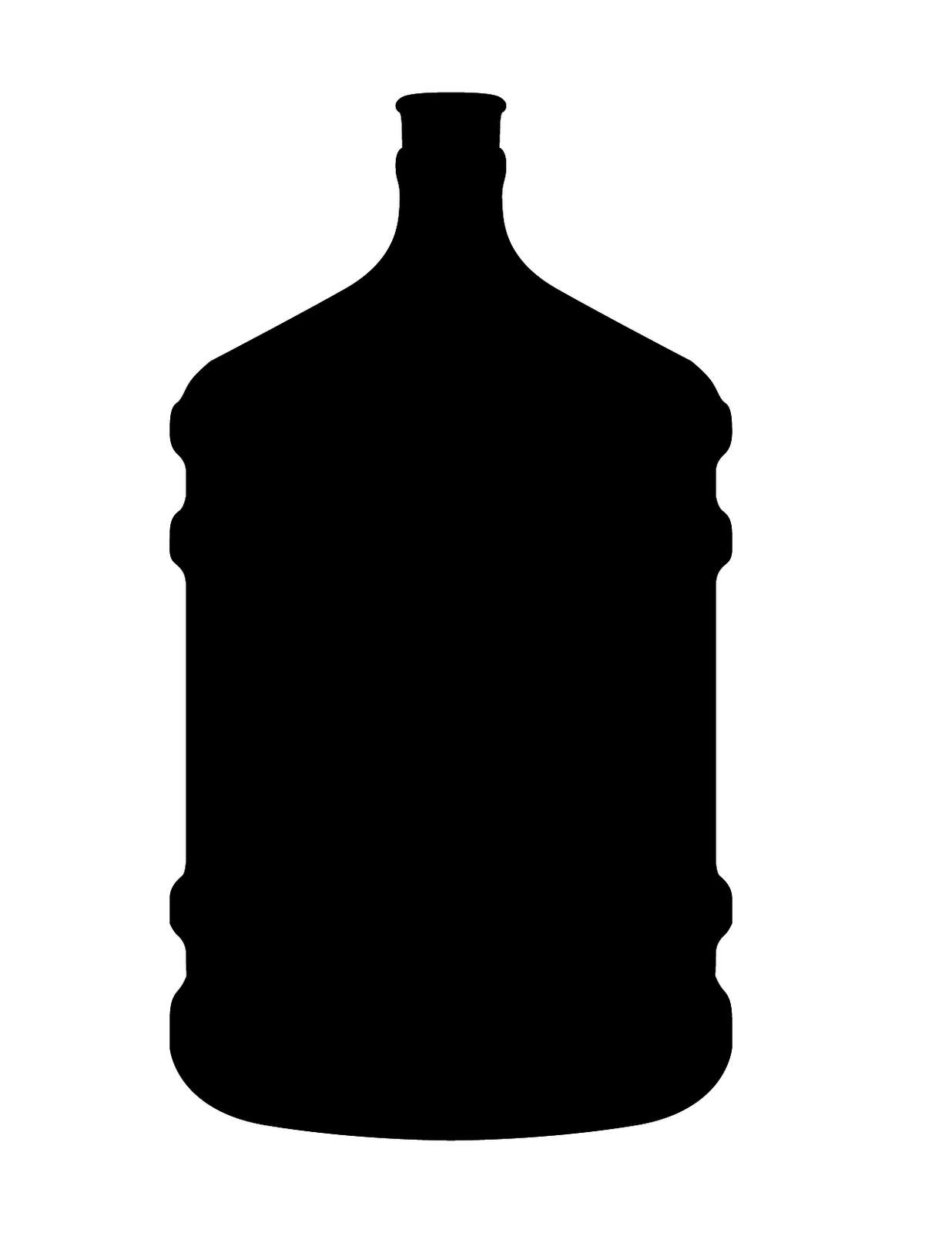 Water bottle silhouette.