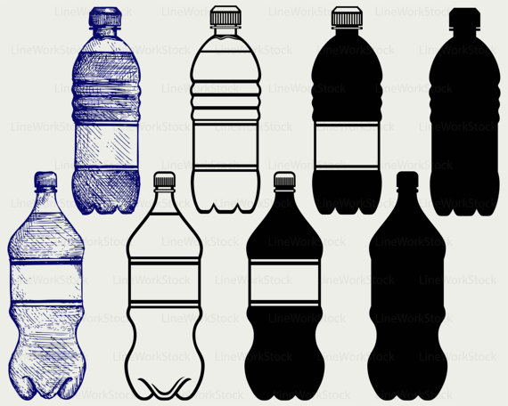 water bottle clipart silhouette