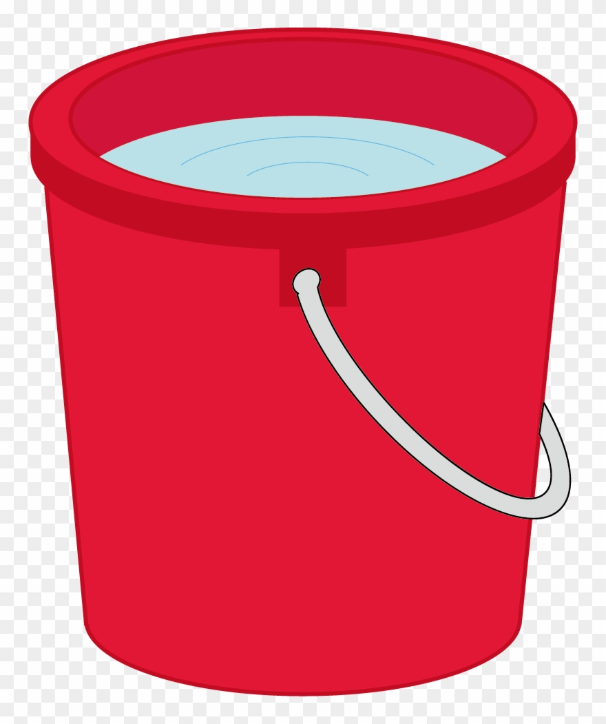 Bucket clipart red.
