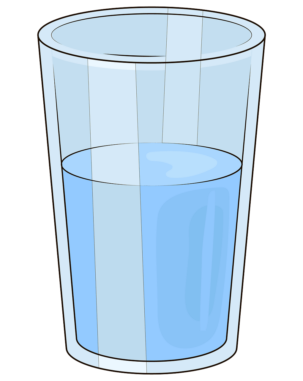 Glass water clipart.