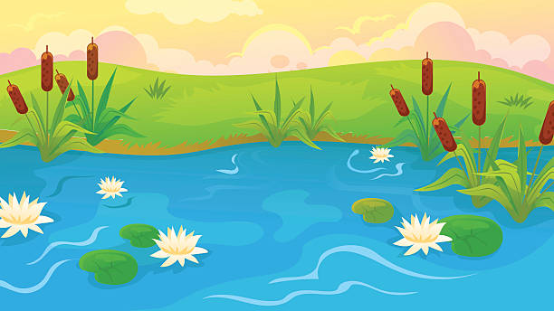 Pond clipart water pond pencil and in color