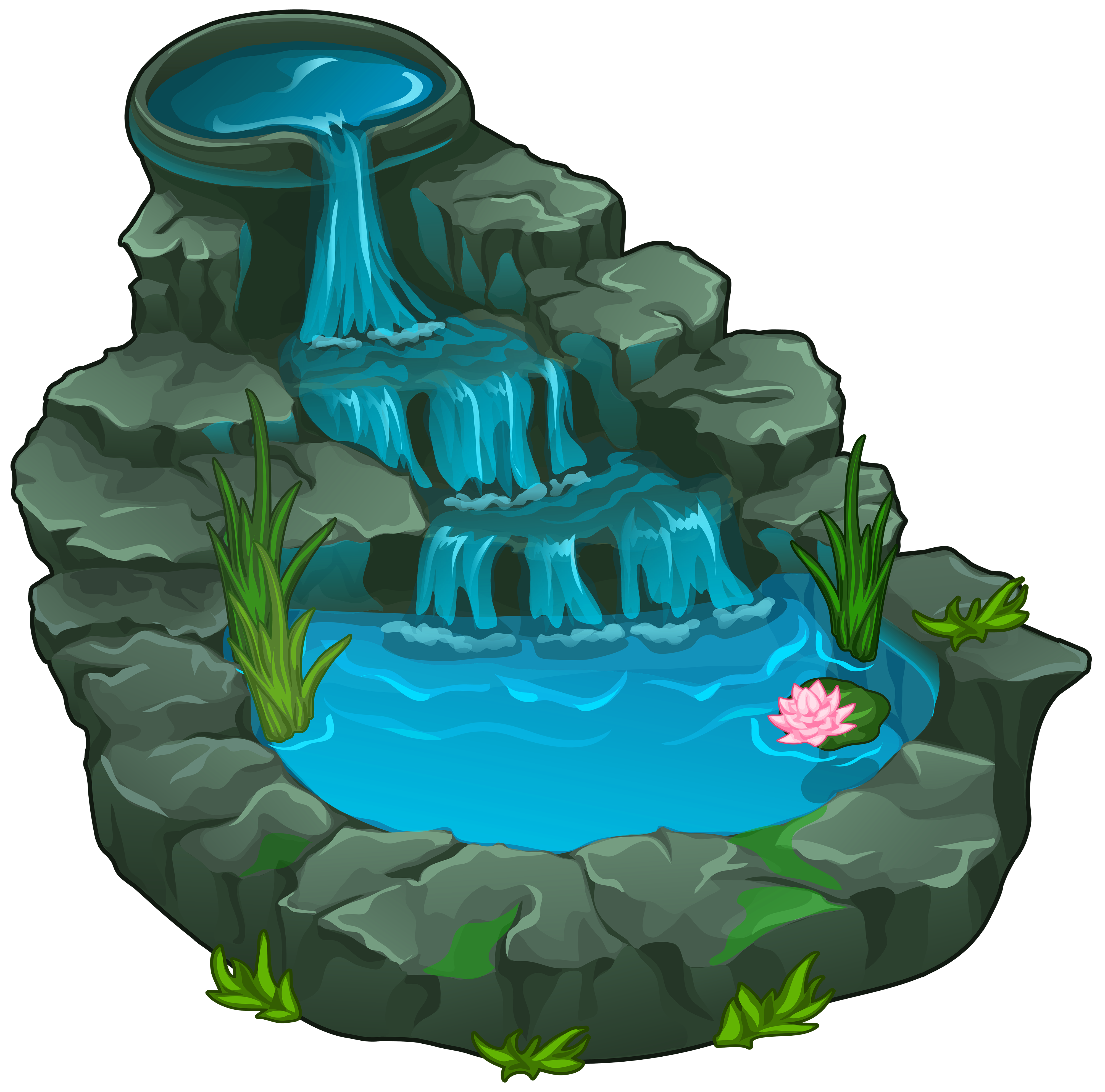 Water pond clipart.