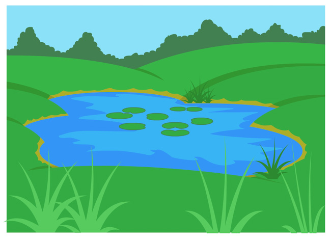 Top pond clip art free clipart image
