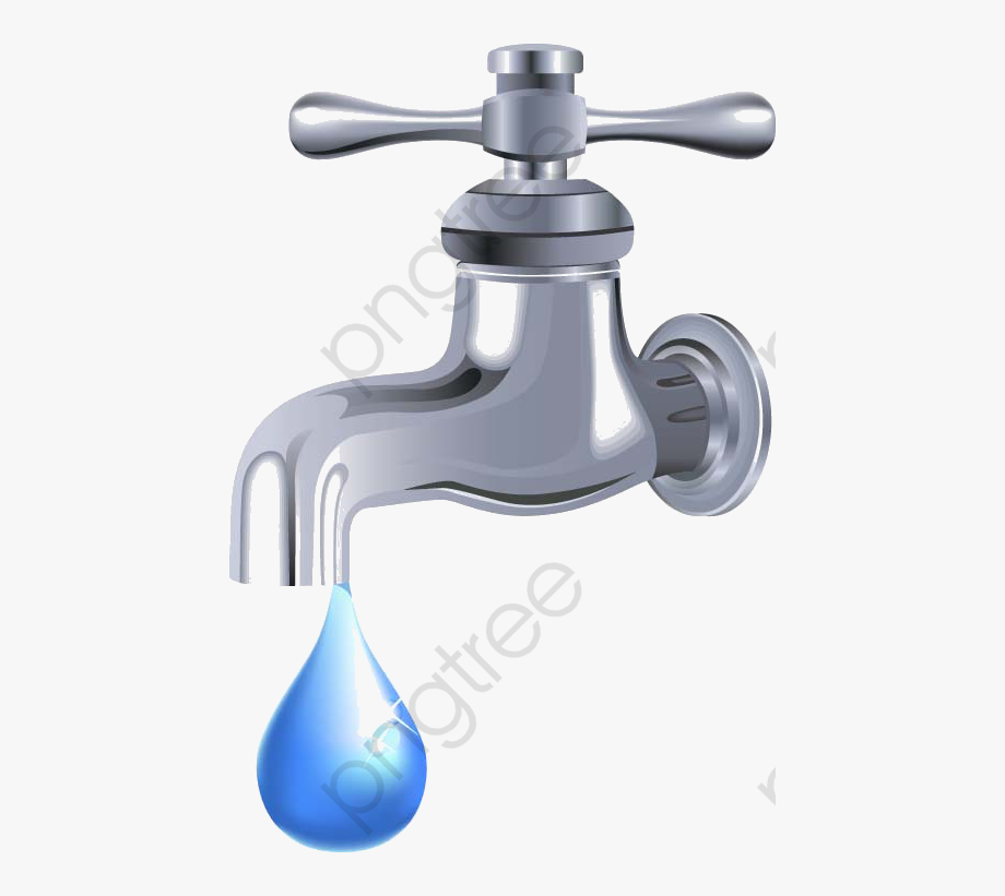 Tap And Blue Water Drop, Tap Clipart, Water Clipart,