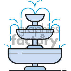 Water fountain vector.