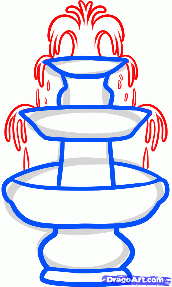 water fountain clipart outdoor