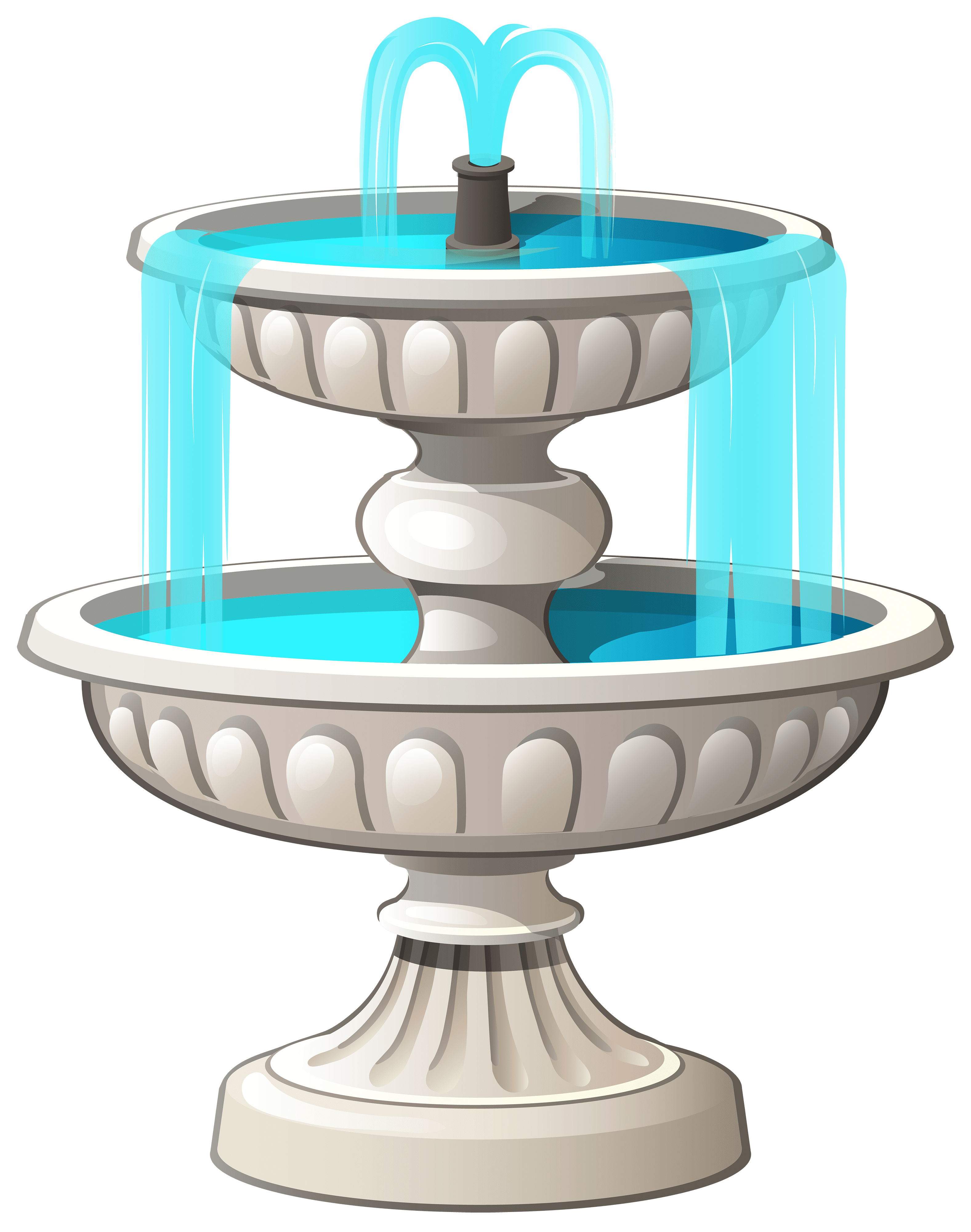 Fountain clipart round water, Fountain round water