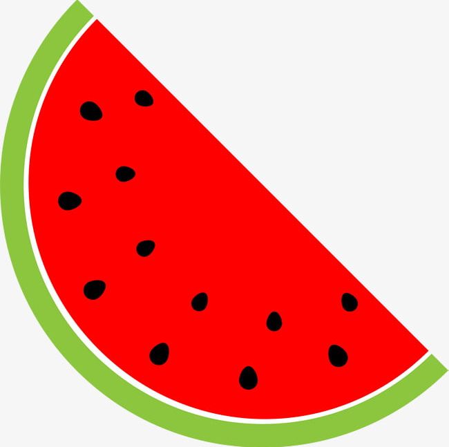 Cartoon red watermelon.