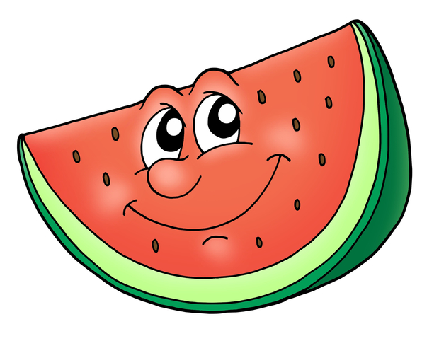 Cartoon watermelon clipart.