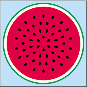 Circle clipart watermelon.