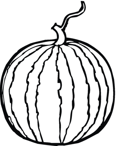 Whole Watermelon coloring page