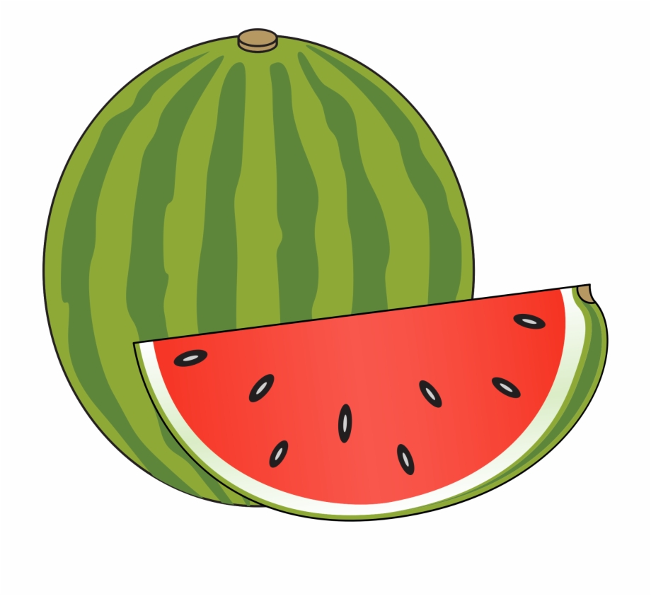 Watermelon drawing clip.