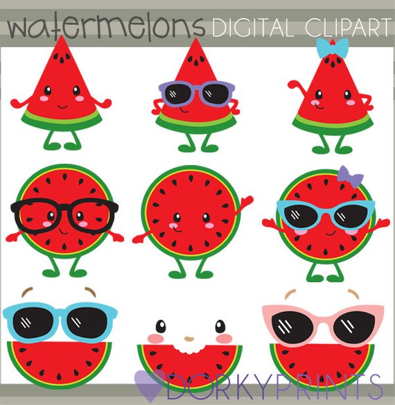 Watermelon clipart personal.