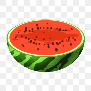 watermelon clipart half