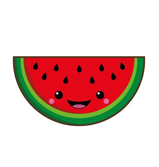 Kawaii watermelon poster.