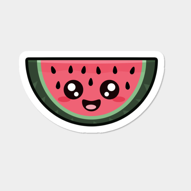 Kawaii Watermelon Sticker By NirP Design By Humans