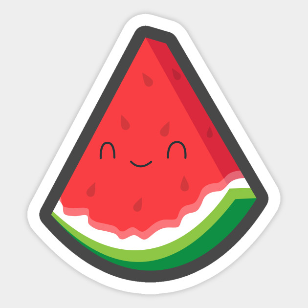 Kawaii happy watermelon slice t