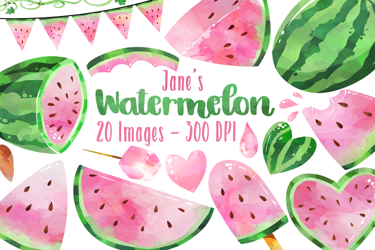 Pink watermelon clipart.