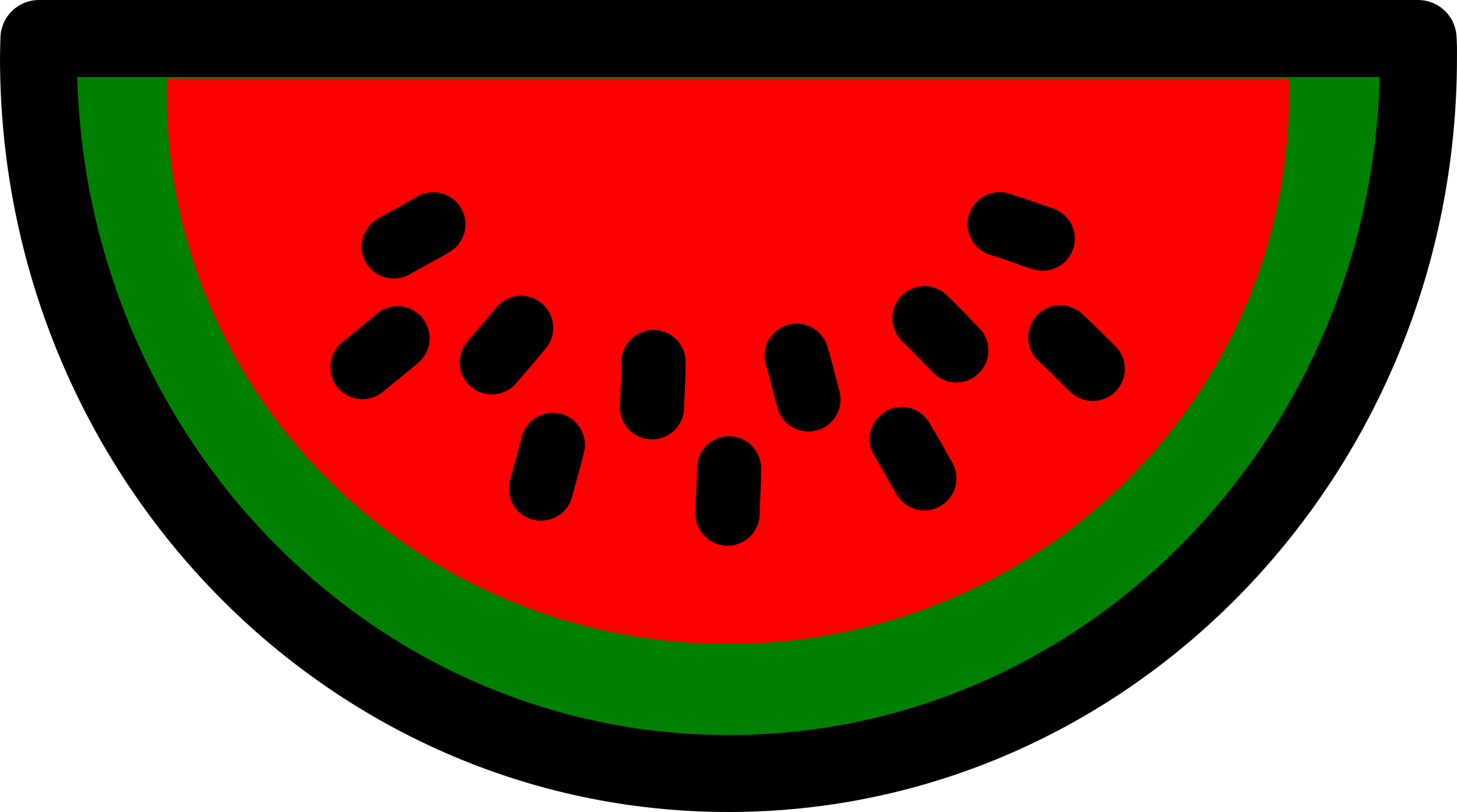 Watermelon clipart simple.
