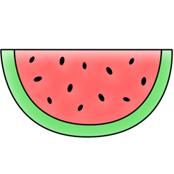 Cartoon watermelon drawing