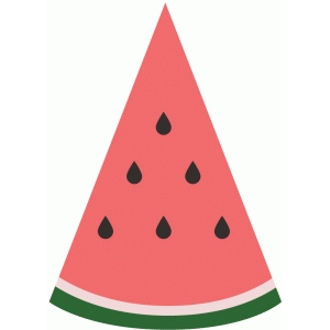 Watermelon slice silhouette.