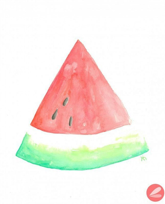 Watercolor watermelon printable.