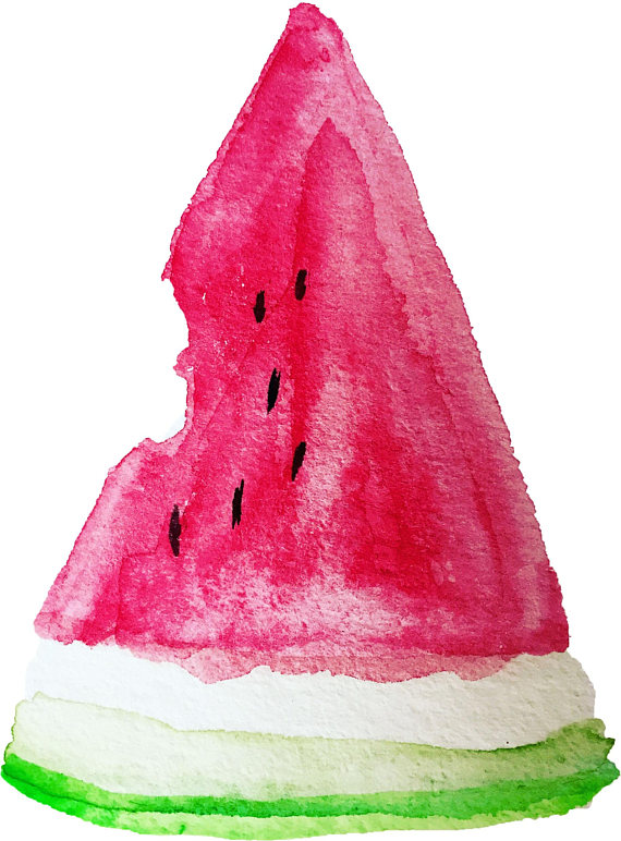Watercolor Watermelon Printable Digital Clipart