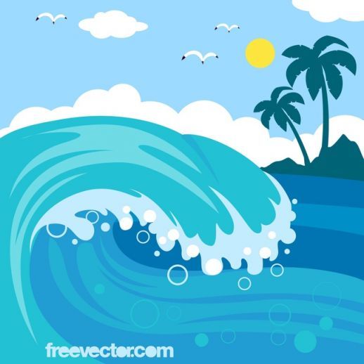 Cartoon Ocean Waves