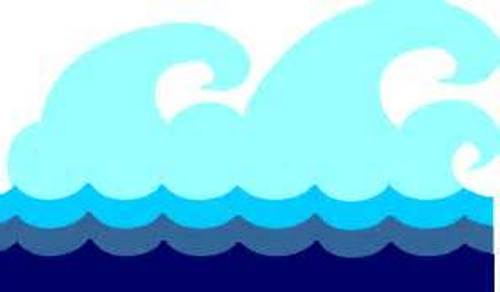 Ocean waves cartoon.