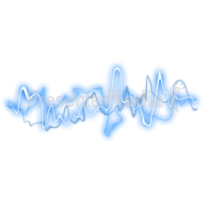 Blue Glowing Sound Waves
