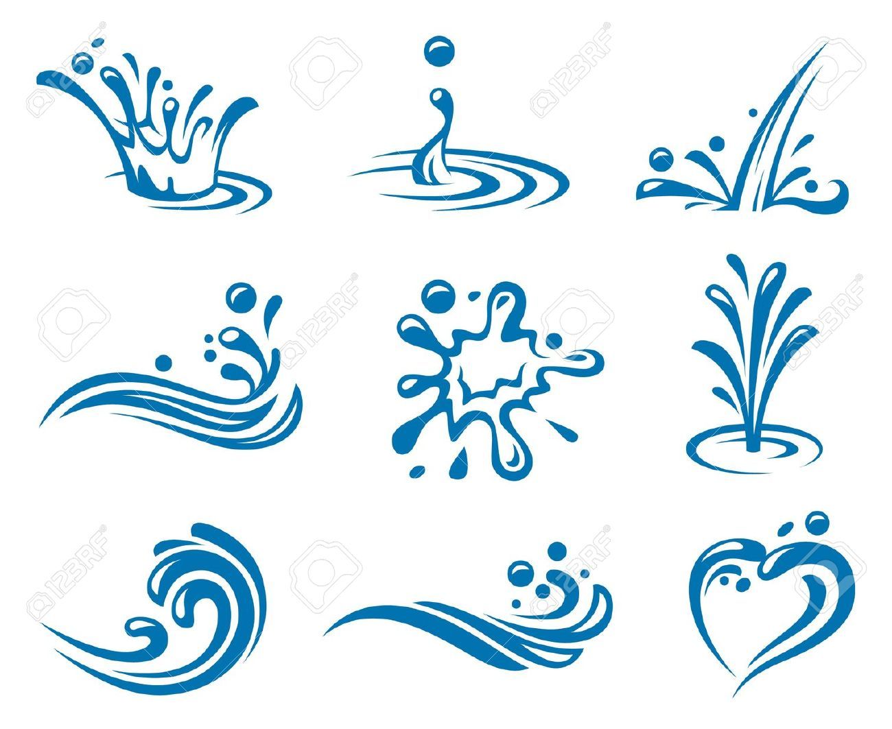 Water Wave Splash Stock Vector Illustration And Royalty Free