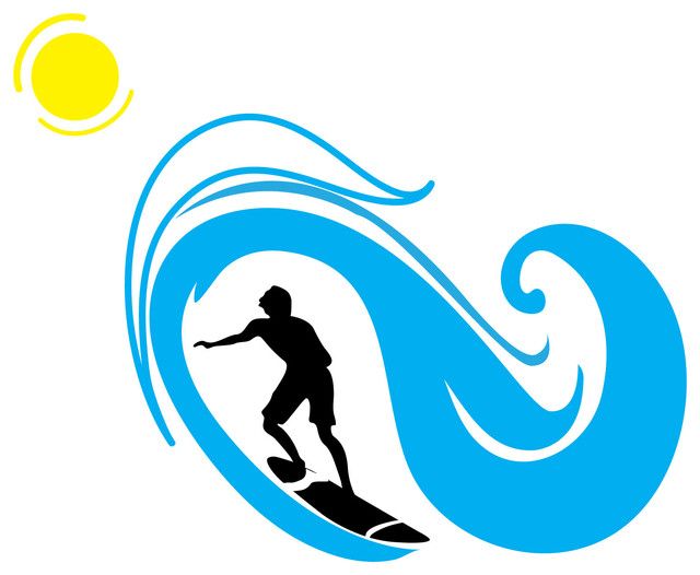 Surf wave clipart