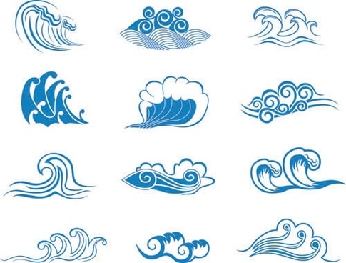 Wave free vector.