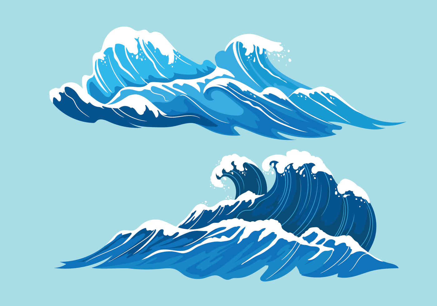 Waves free vector.